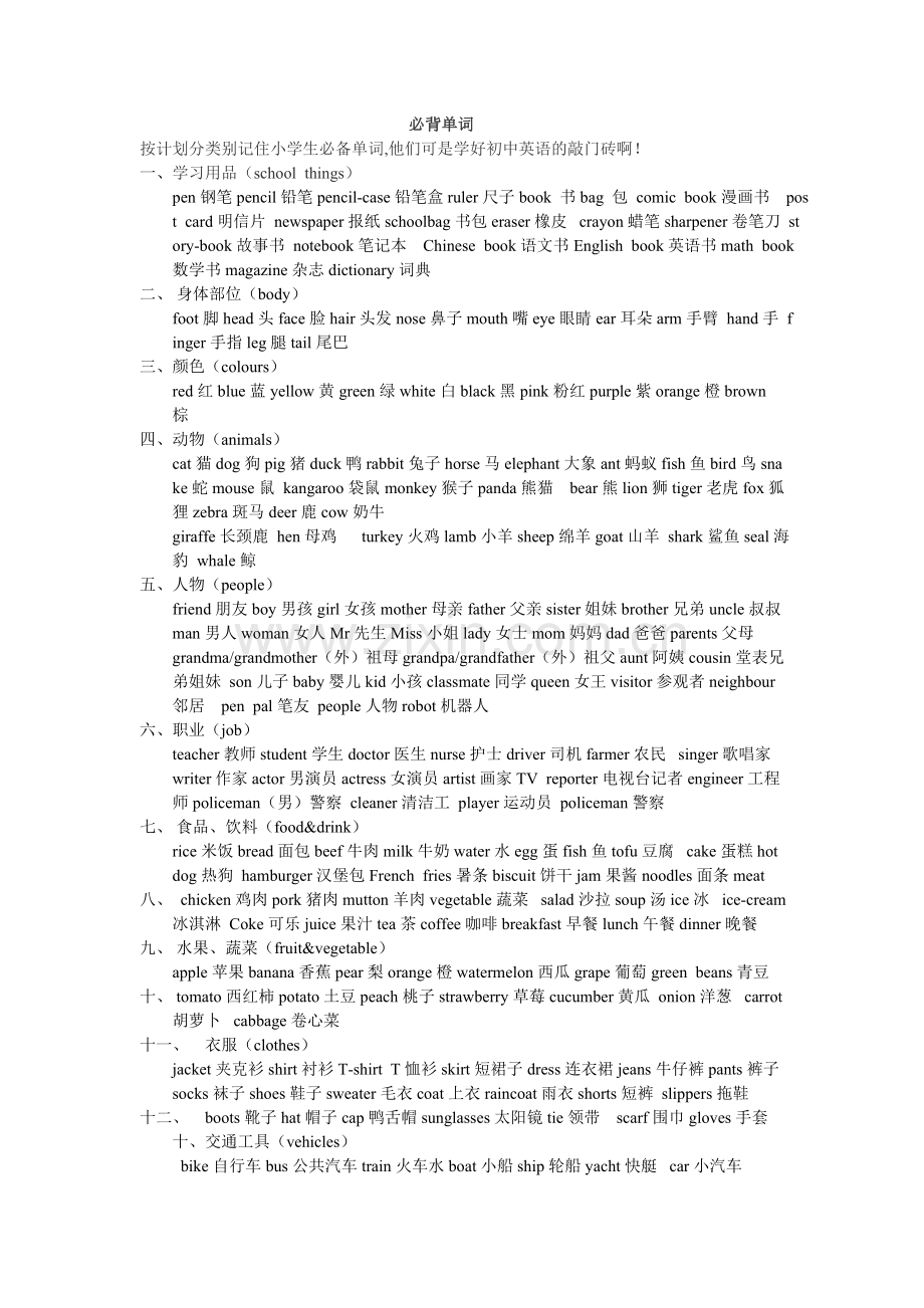 小升初英语必背单词及练习5套.doc_第1页