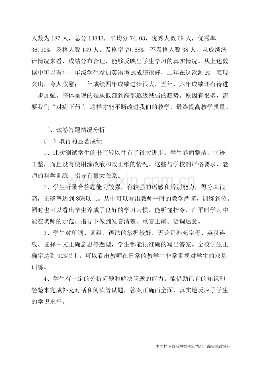 英语学科教学质量分析报告.pdf_第2页