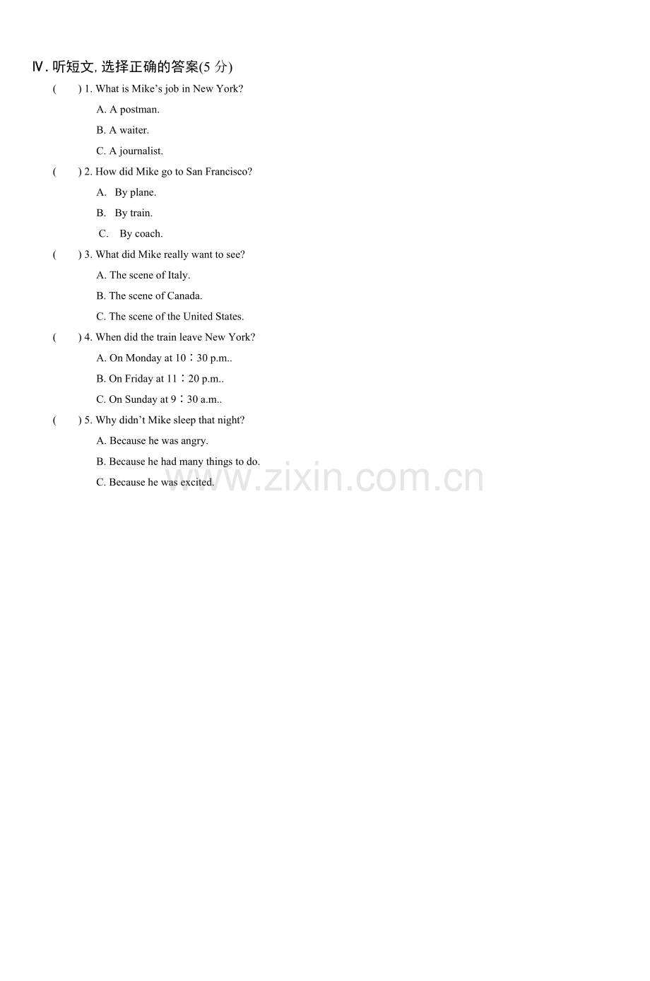 仁爱版英语八年级(下)Unit6单元测试题.doc_第2页