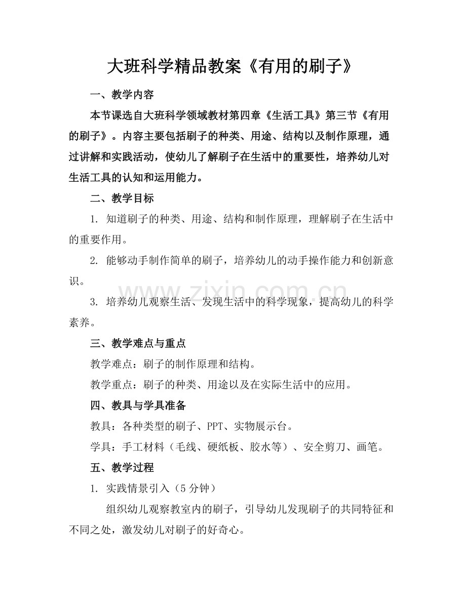 大班科学教案《有用的刷子》.docx_第1页