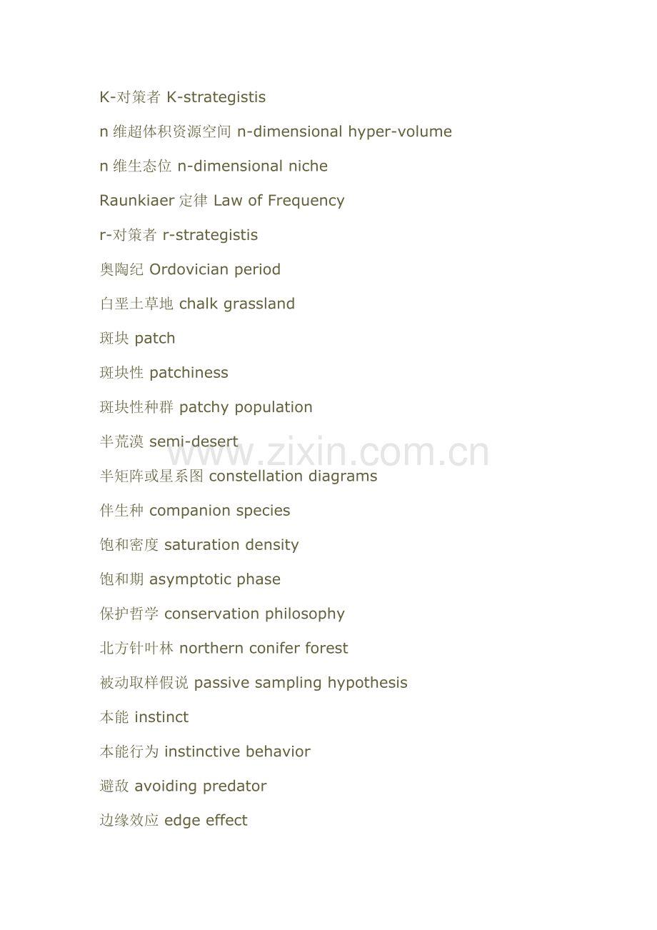 生态学专业英语.doc_第1页