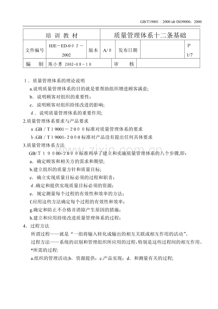 ED-002质量管理体系十二条基础.doc_第1页
