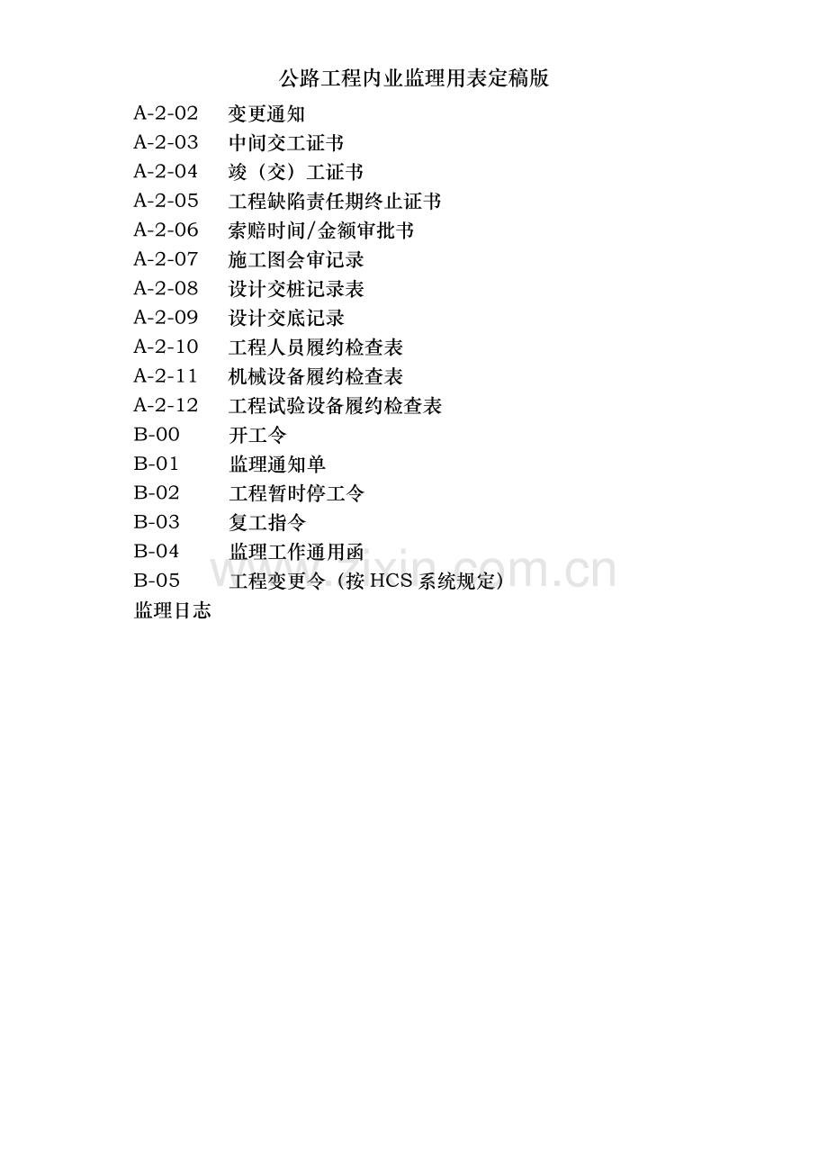 公路工程内业监理用表定稿版.doc_第2页