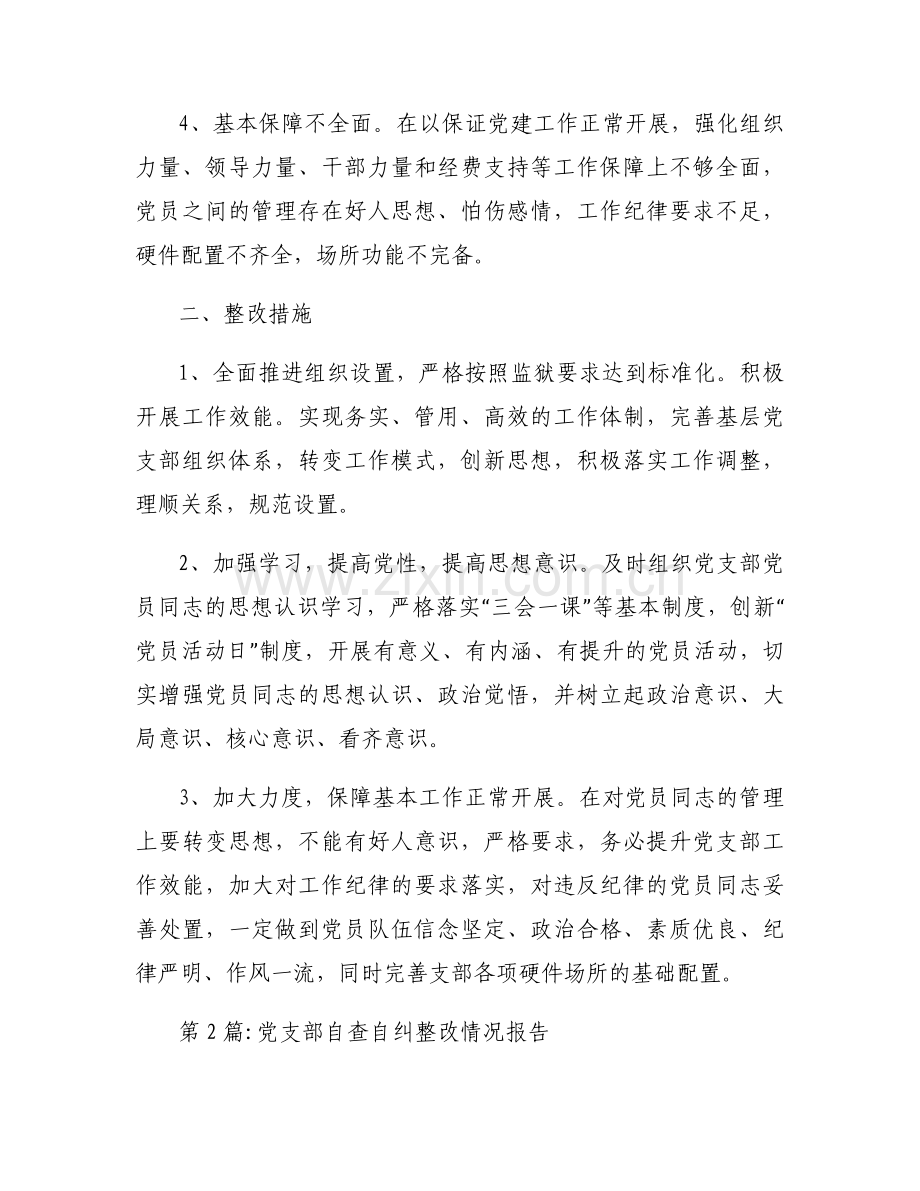 关于党支部自查自纠整改情况报告【七篇】.docx_第2页