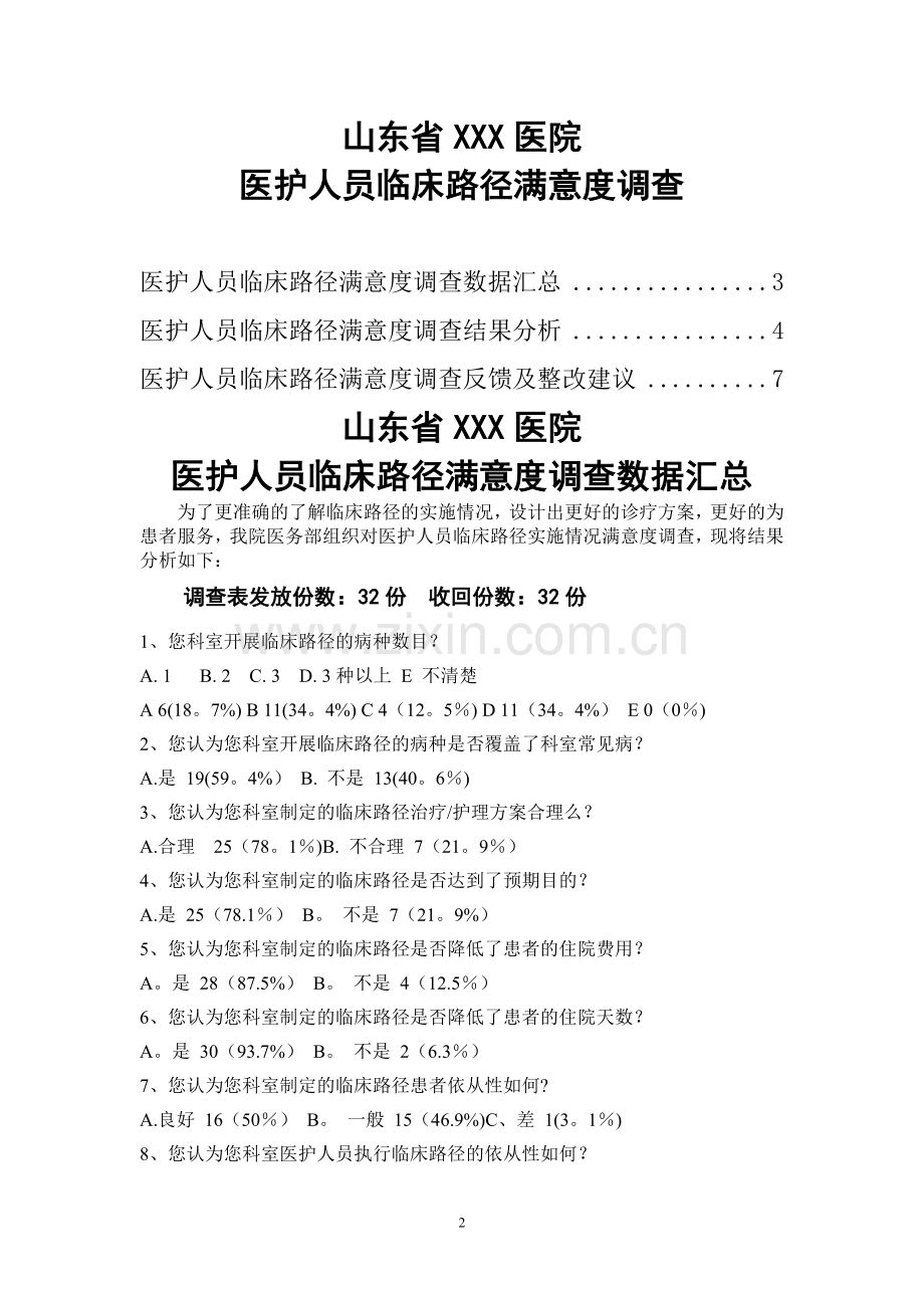 医护人员临床路径满意度调查反馈及整改建议.doc_第2页
