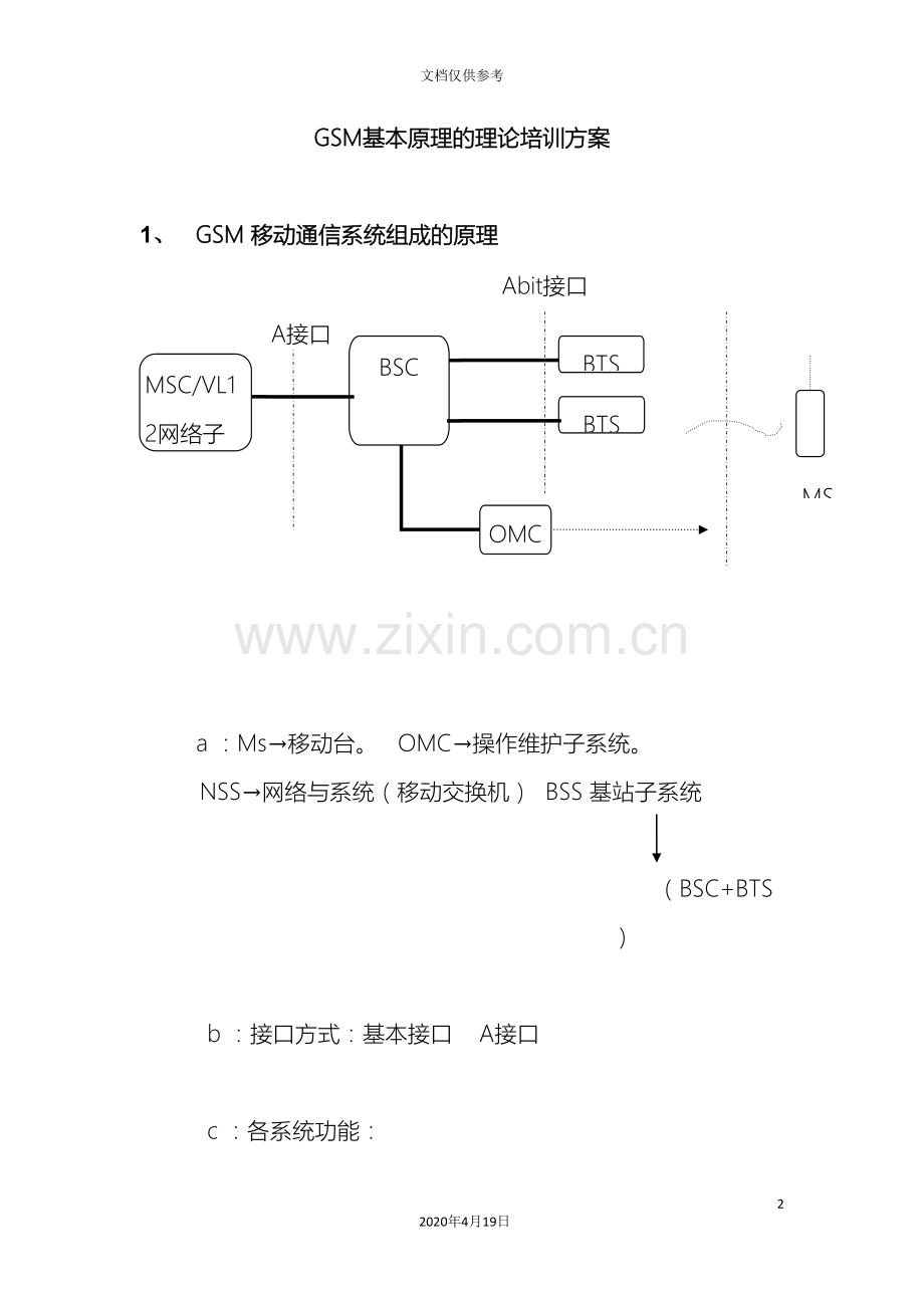GSM基本原理的理论培训方案.doc_第2页
