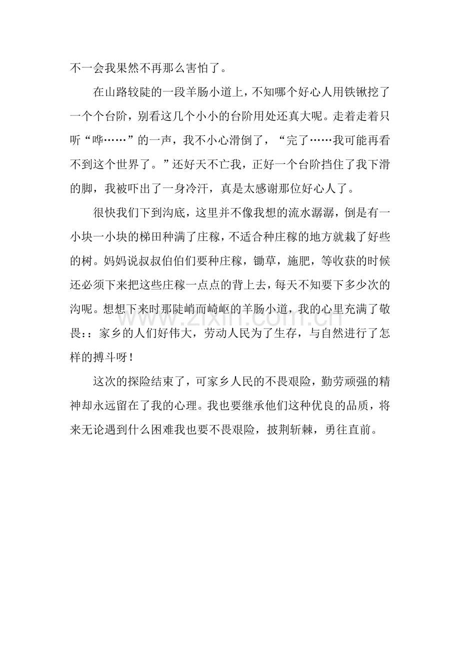 记叙文-深沟探险-记叙文.docx_第2页