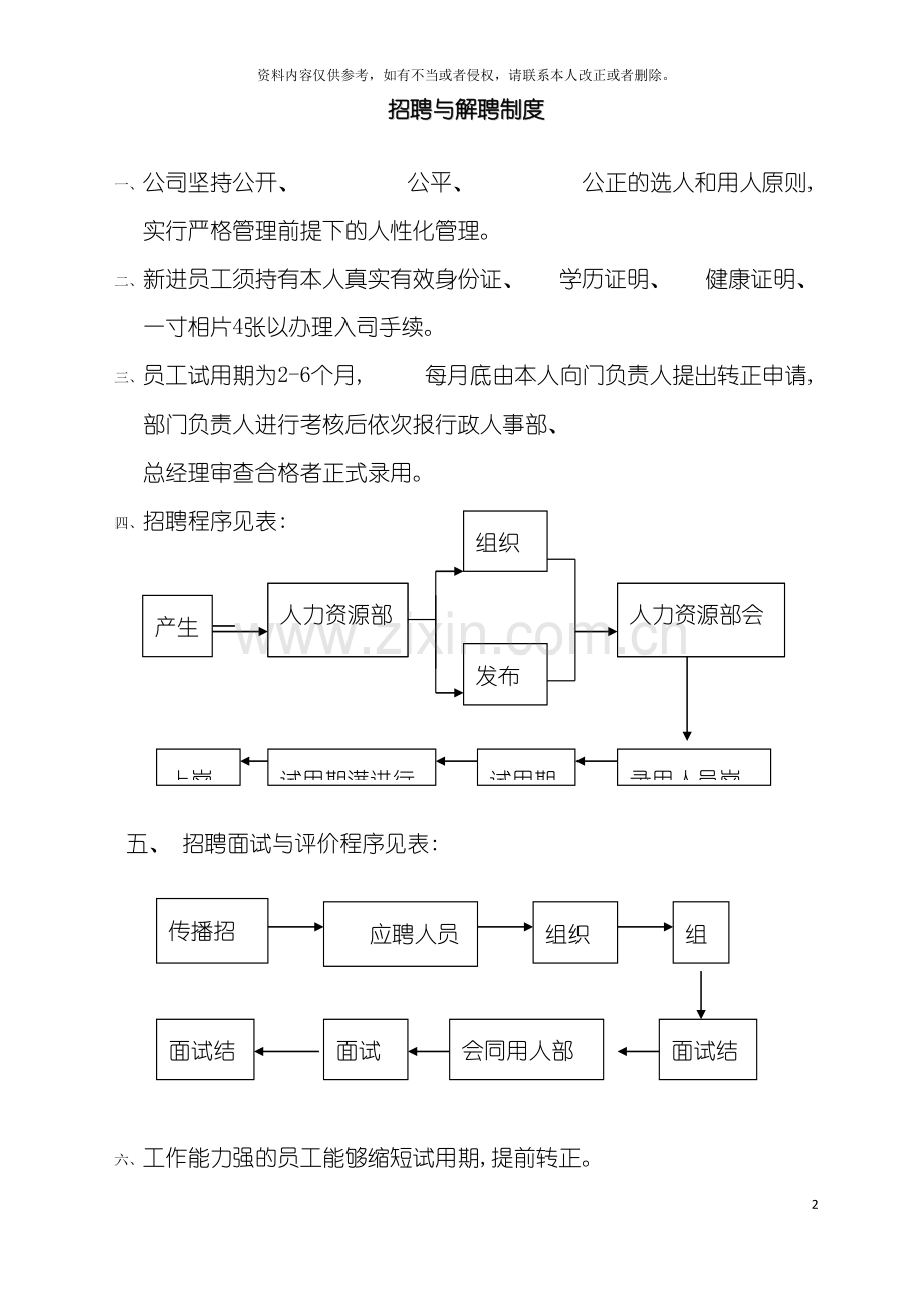 物流公司招聘与解聘制度模板.doc_第2页