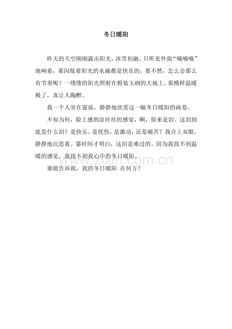 冬日暖阳.docx_第1页