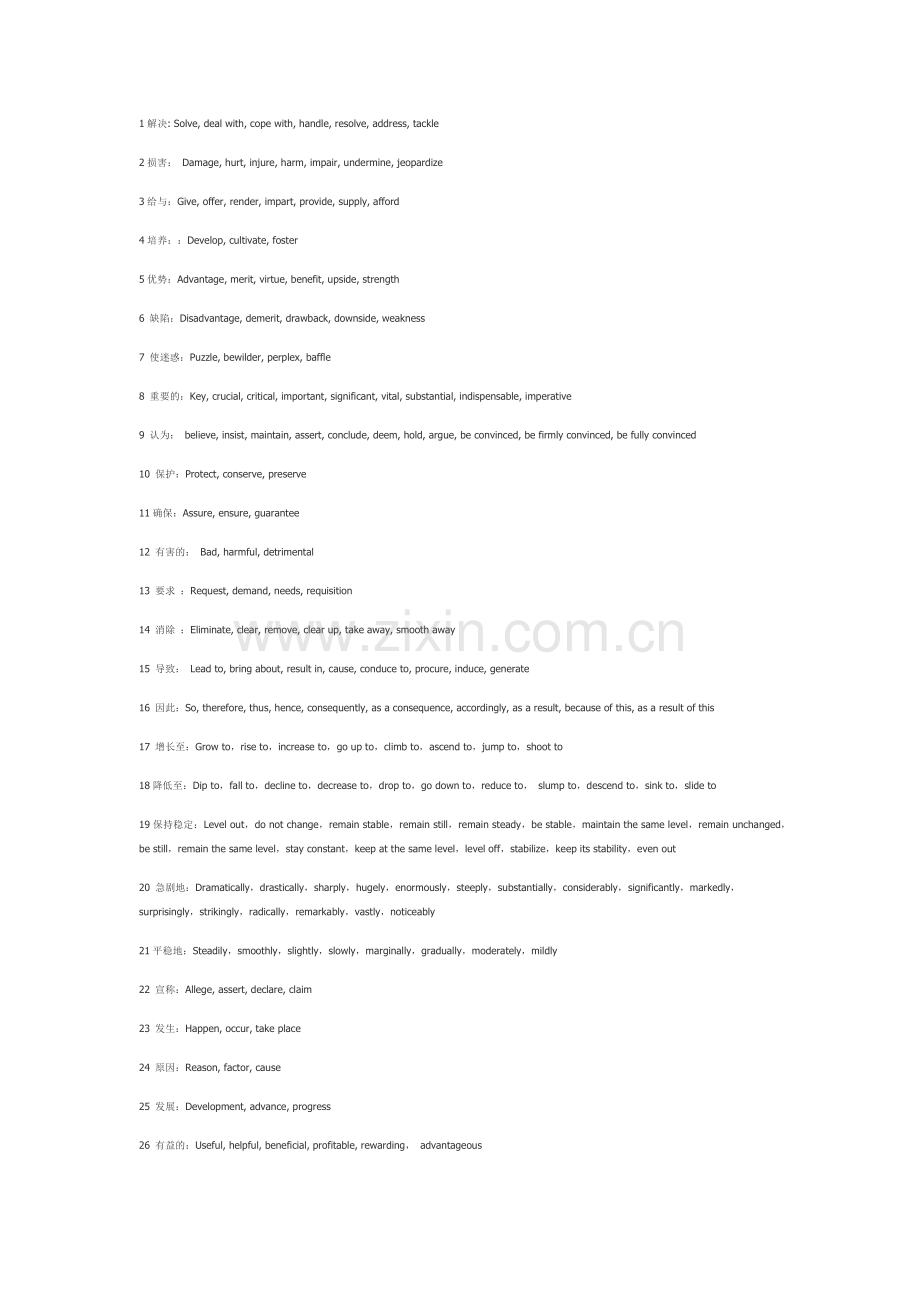 英语写作同义词组.docx_第1页