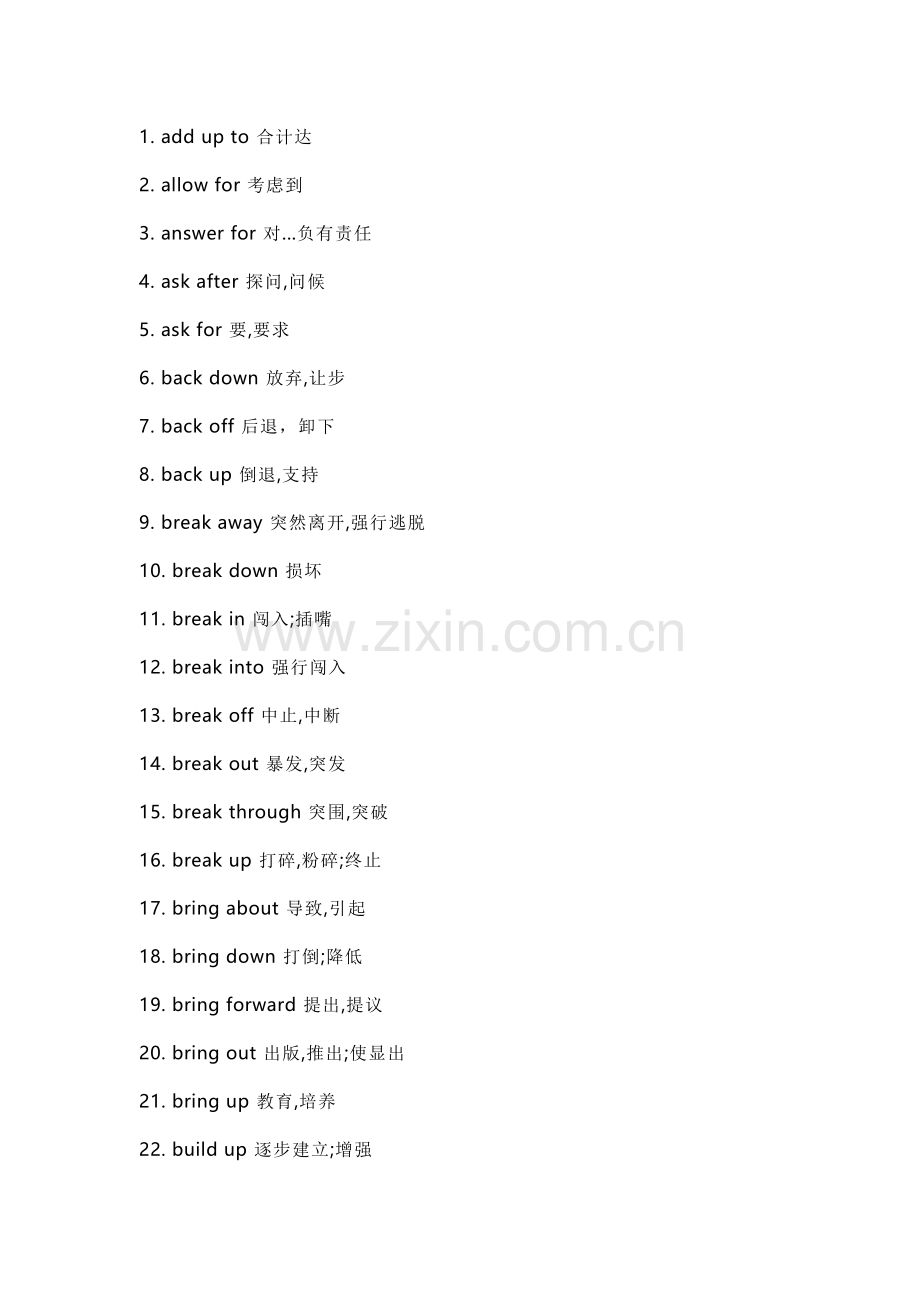 高中英语高频动词词块复习.docx_第1页