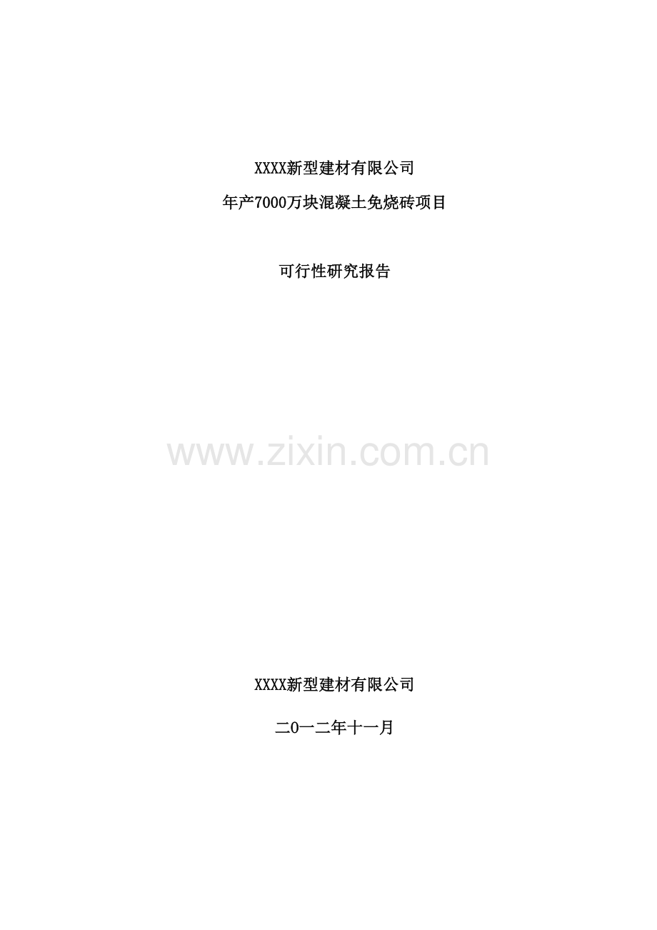 建材公司混凝土免烧砖项目可行性研究报告.doc_第2页