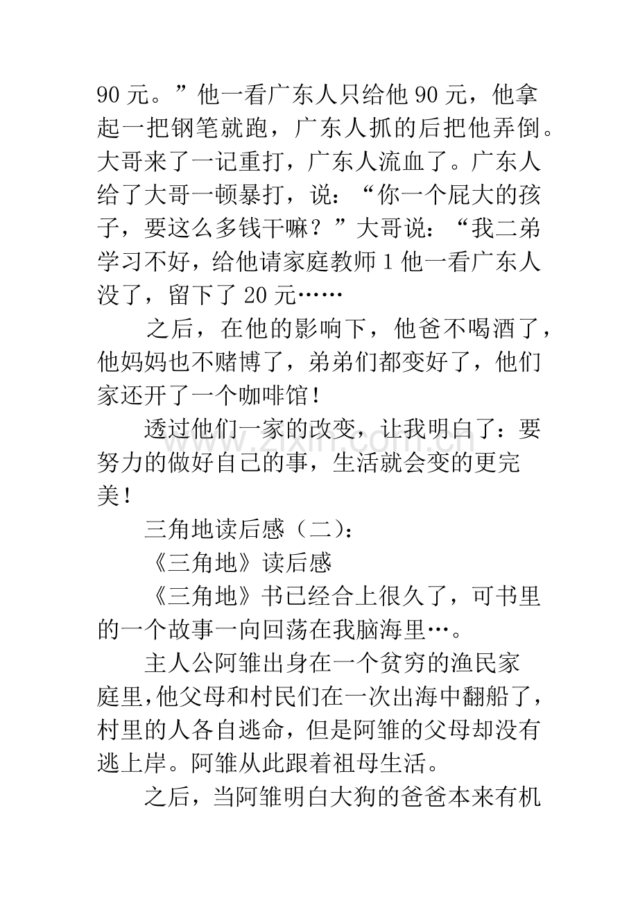 20XX年三角地读后感大全.docx_第2页