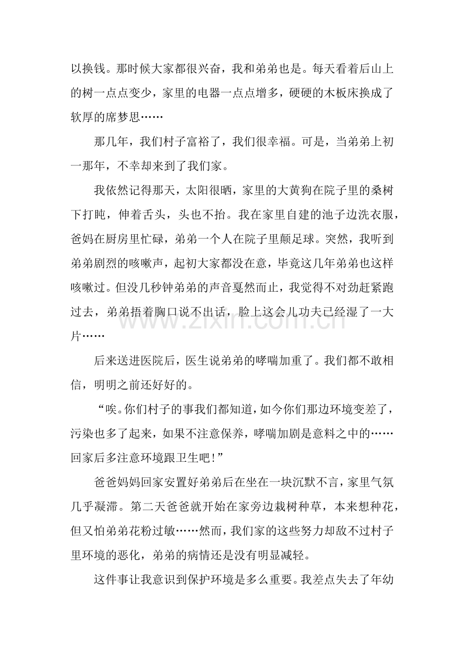 中国梦我的梦的优秀作文：保护环境美化地球.docx_第2页