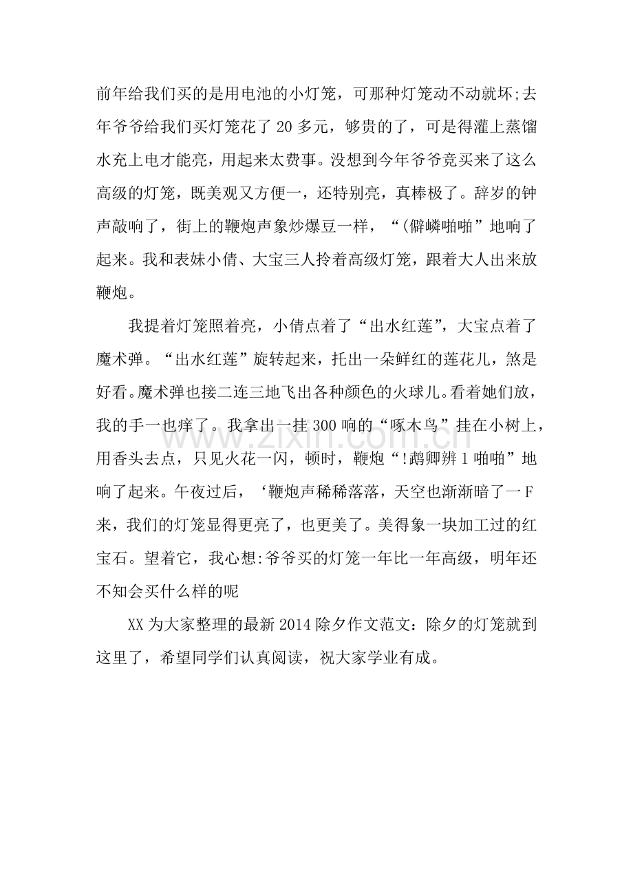 2014除夕作文：除夕的灯笼.docx_第2页