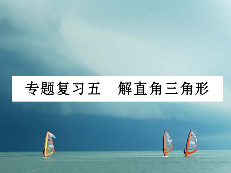 九年级数学下册期末专题复习专题复习5解直角三角形作业.ppt_第1页