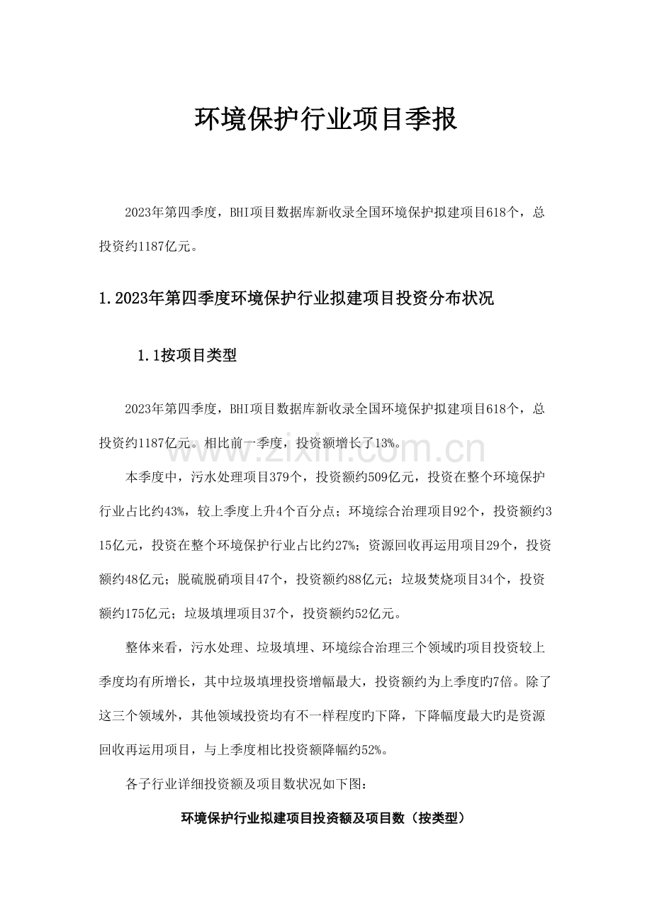 环保行业项目报告.doc_第1页