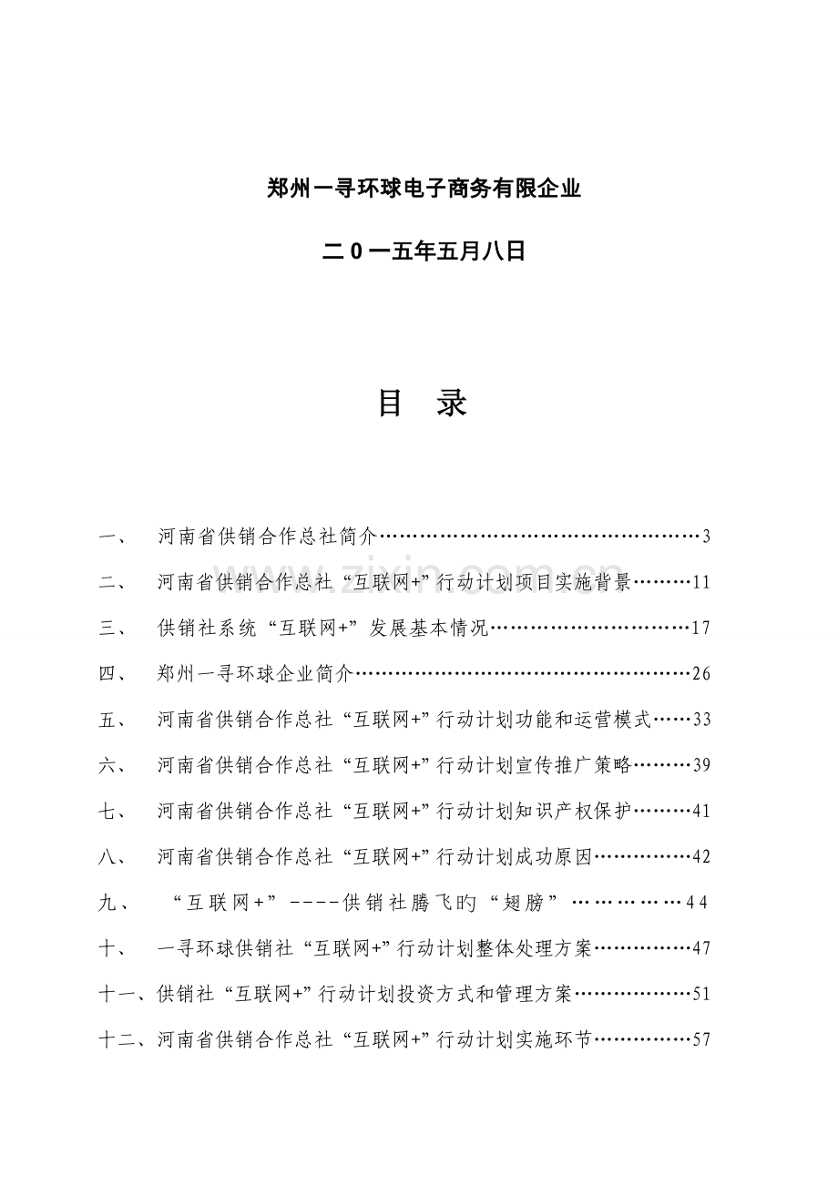河南省供销合作总社互联网行动计划实施方案.doc_第2页