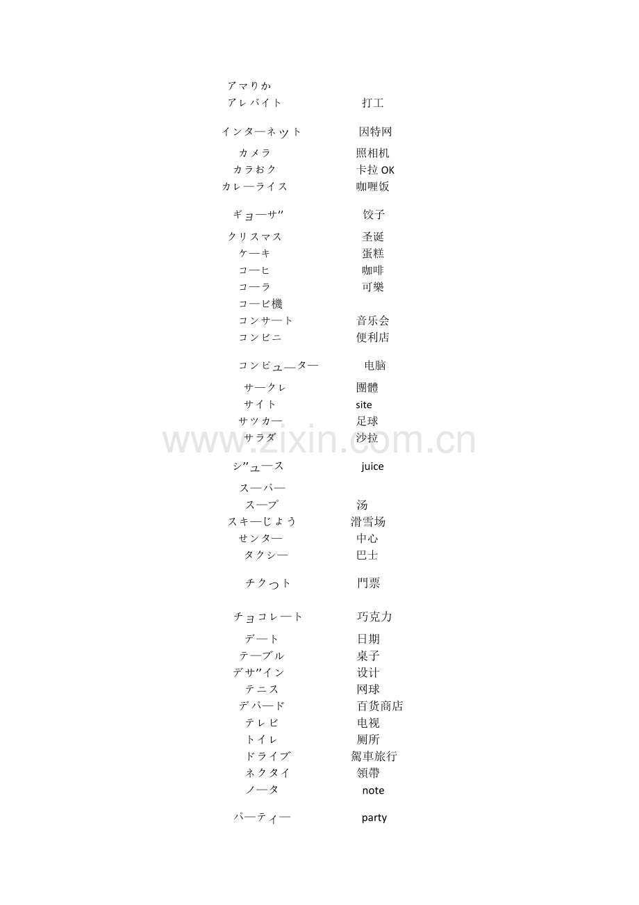 新大学日语标准教程基础篇1外来词归纳.docx_第1页