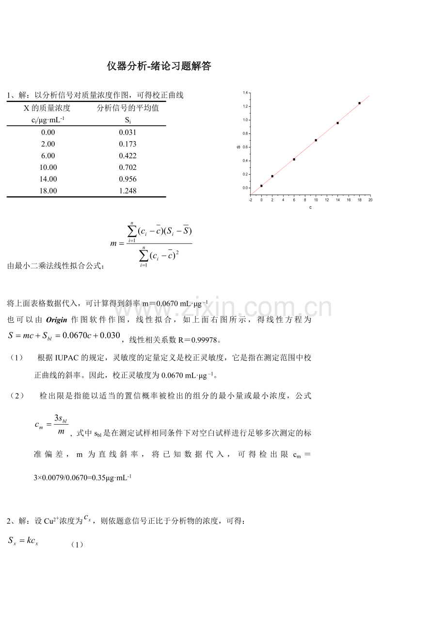 武汉大学化学系仪器分析课后习题答案.doc_第1页