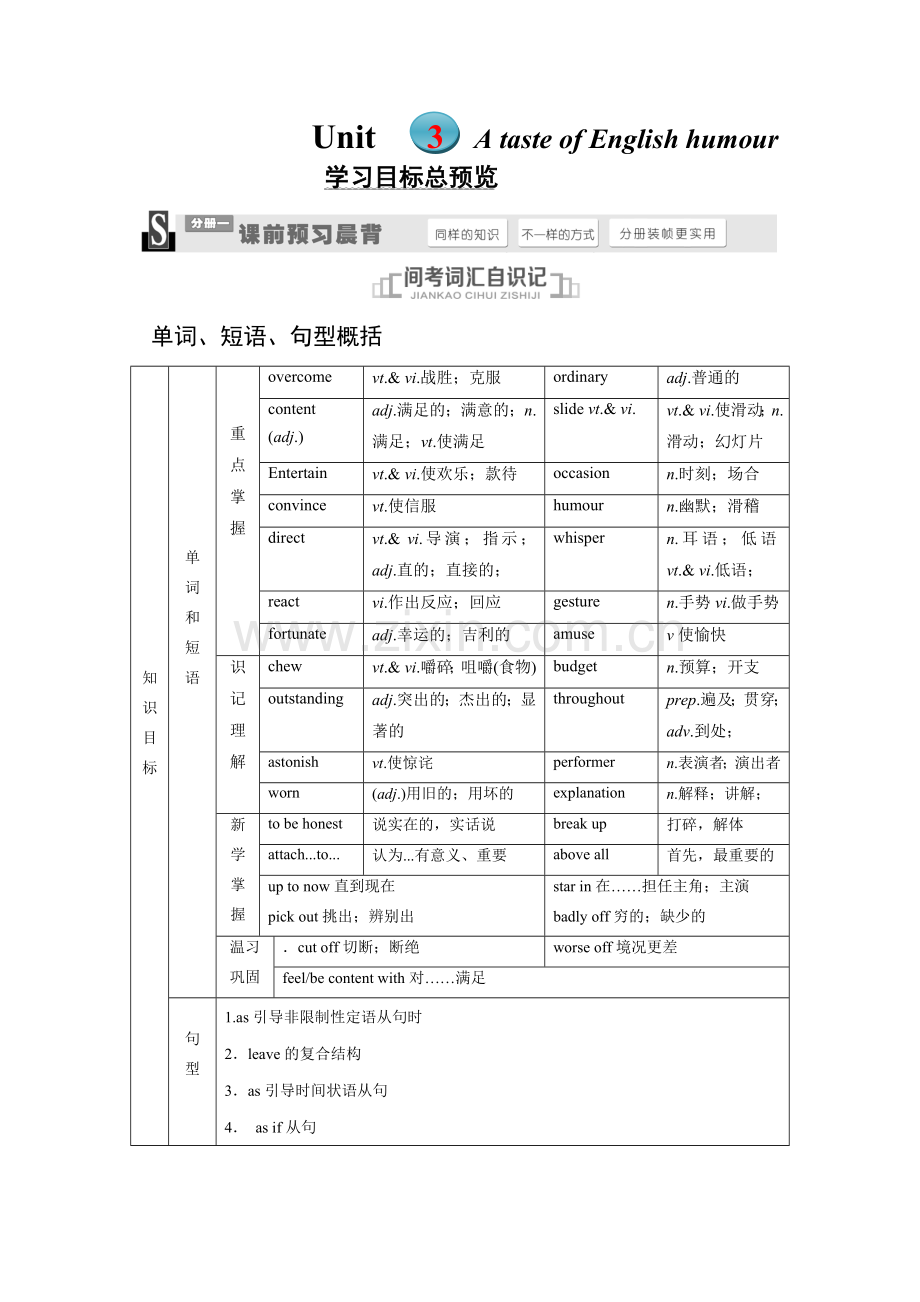 高一英语必修四unit3学案.docx_第1页
