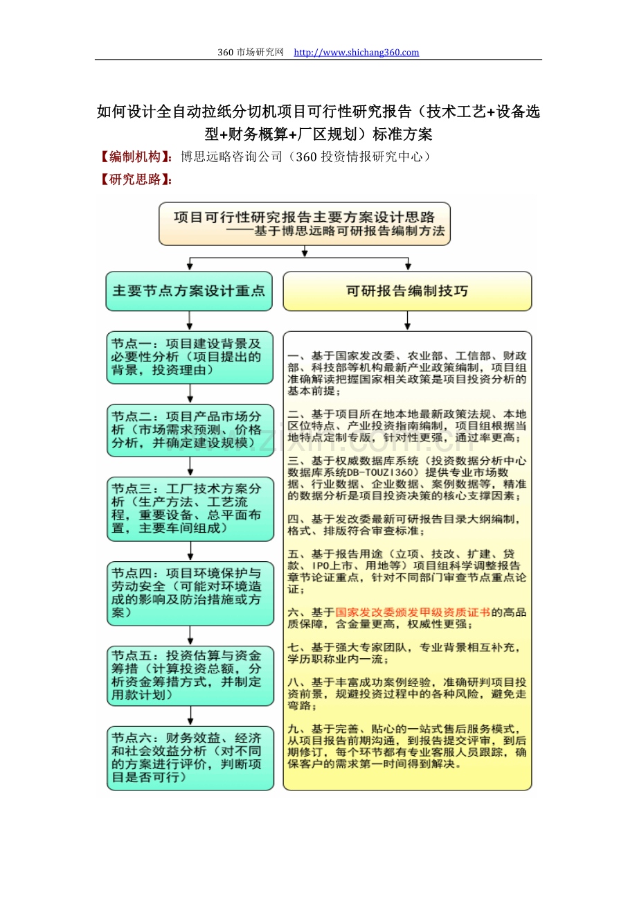 如何设计全自动拉纸分切机项目可行性研究报告(技术工艺-设备选型-财务概算-厂区规划)标准方案.docx_第1页