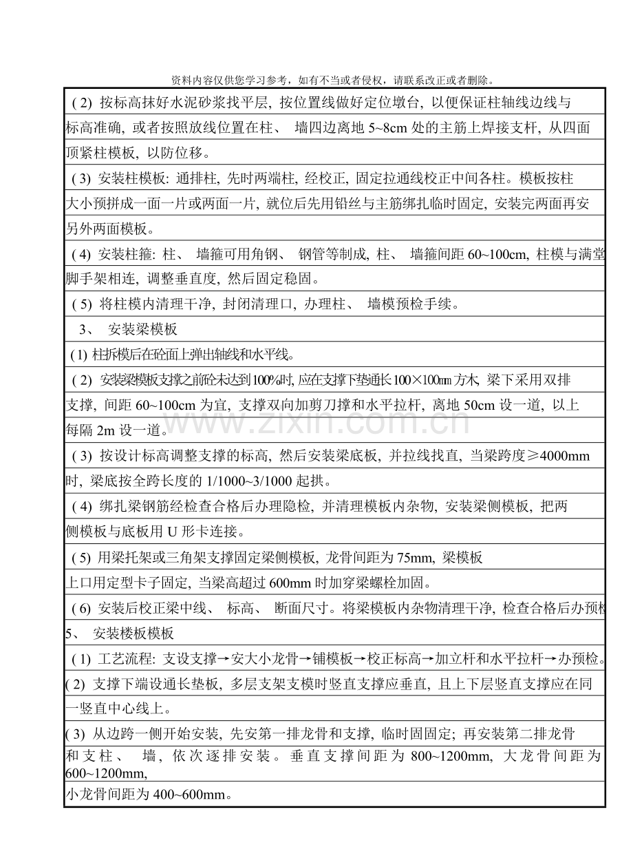 模板技术交底记录样本.doc_第2页