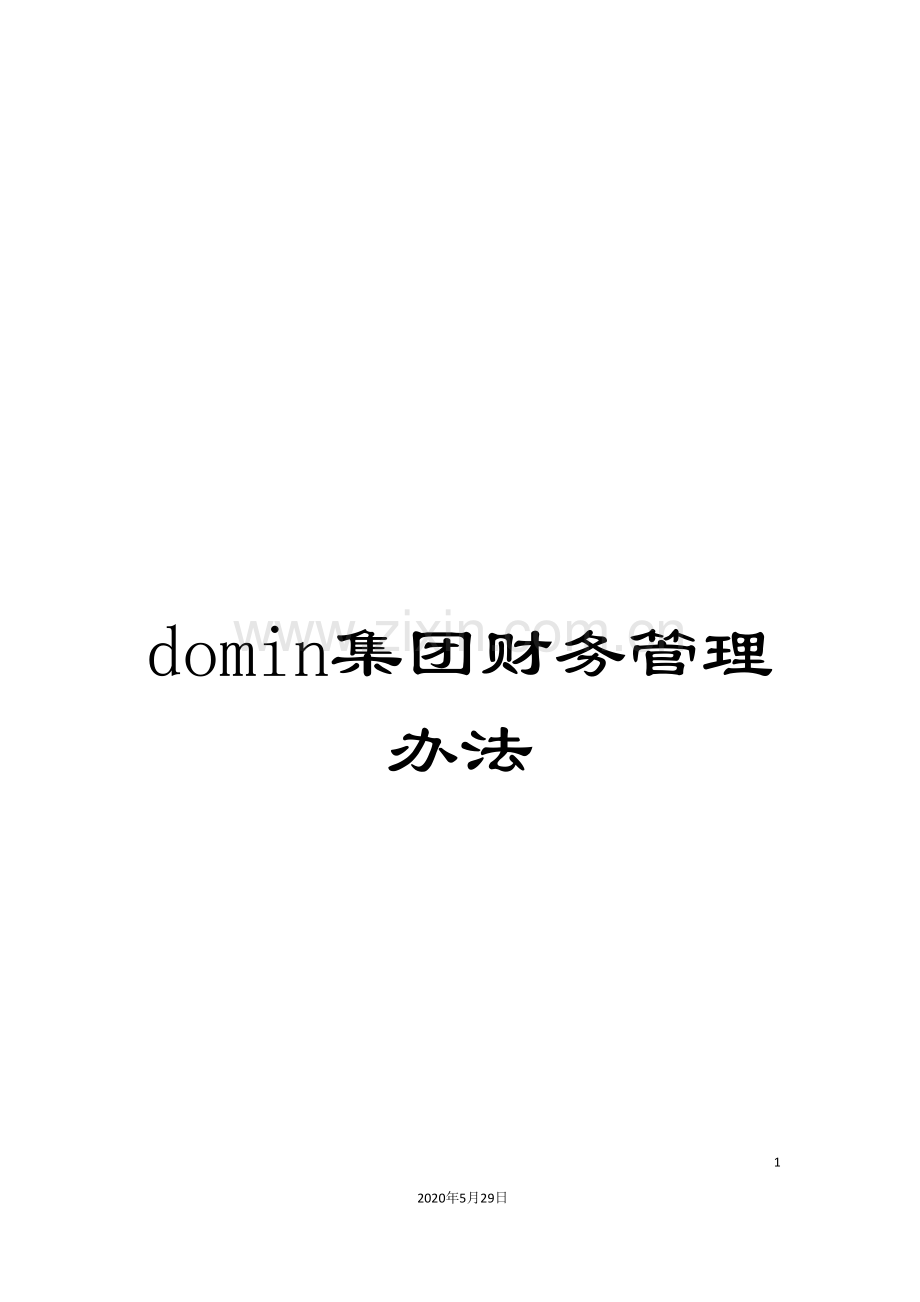 domin集团财务管理办法.doc_第1页
