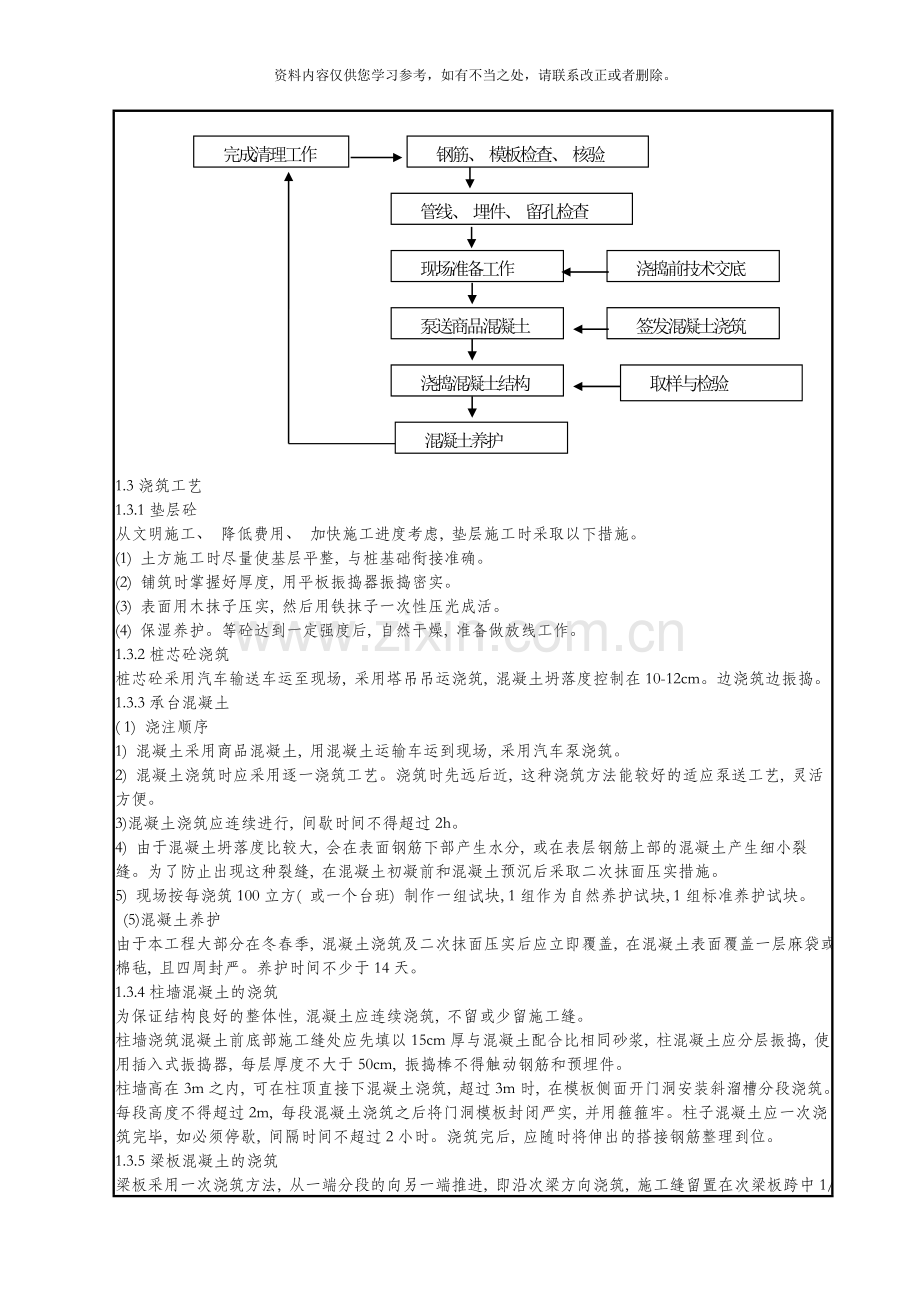 混凝土方案技术交底样本.doc_第2页