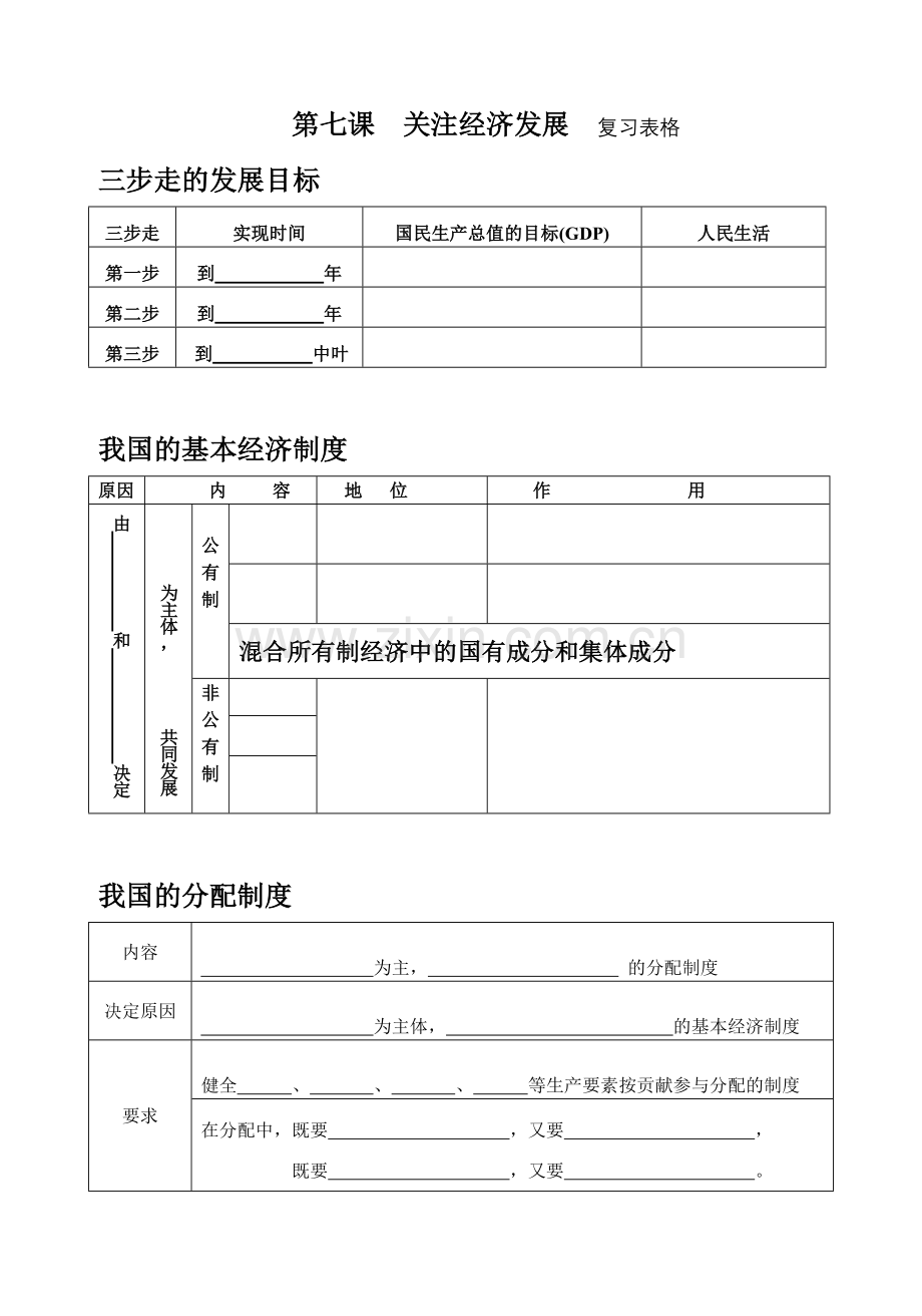 九年级七--八课知识点表解.doc_第1页