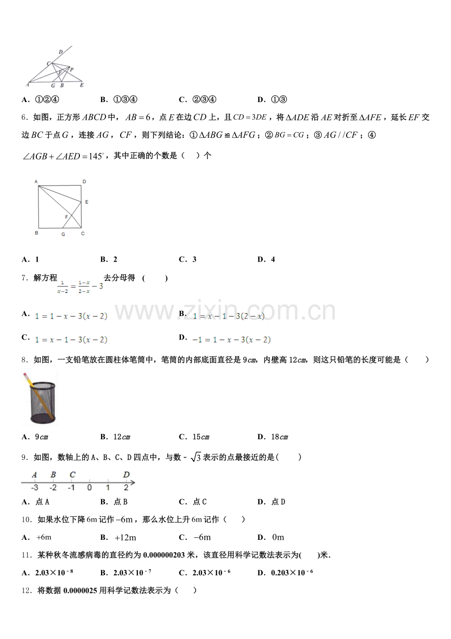2024-2025学年北京市教育院附中八上数学期末综合测试试题含解析.doc_第2页