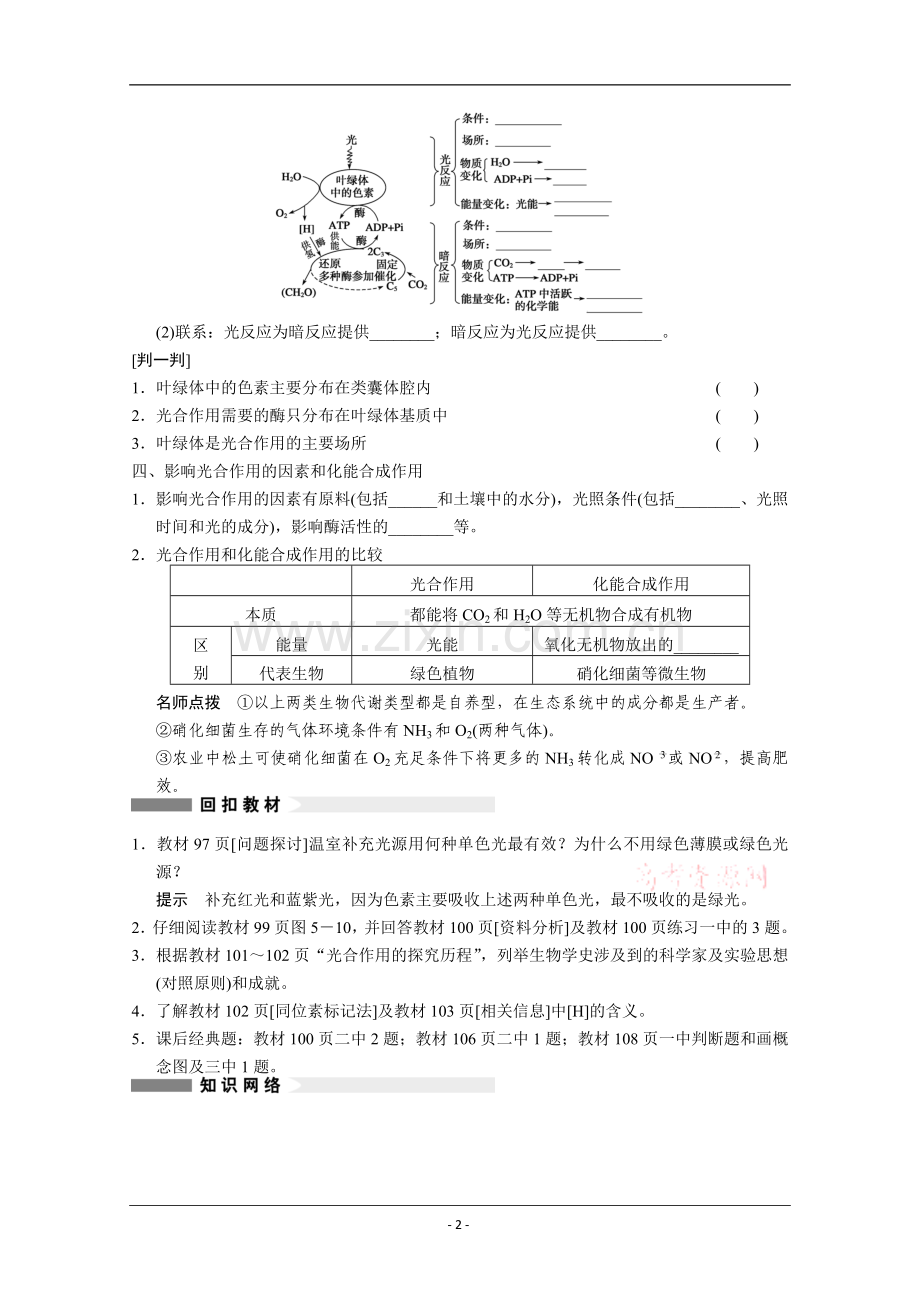 复习教案：能量之源——光与光合作用.doc_第2页
