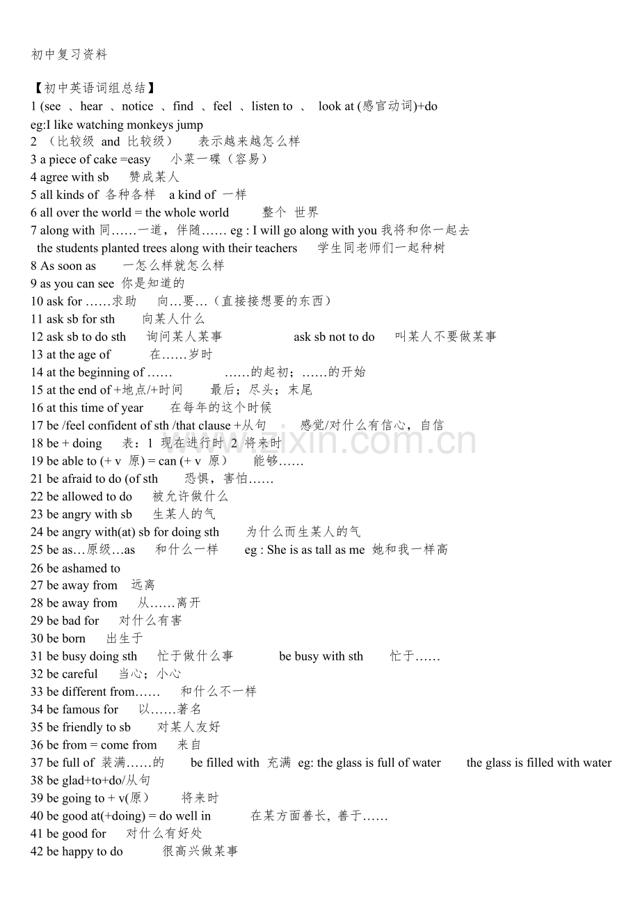 初中英语知识点总结A-Z.doc_第1页