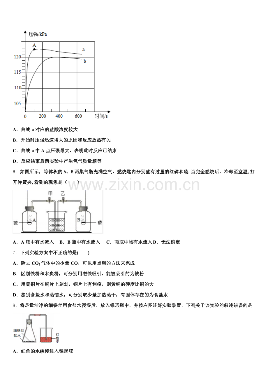 湖南省长沙市长郡滨江中学2025届九上化学期末教学质量检测试题含解析.doc_第2页