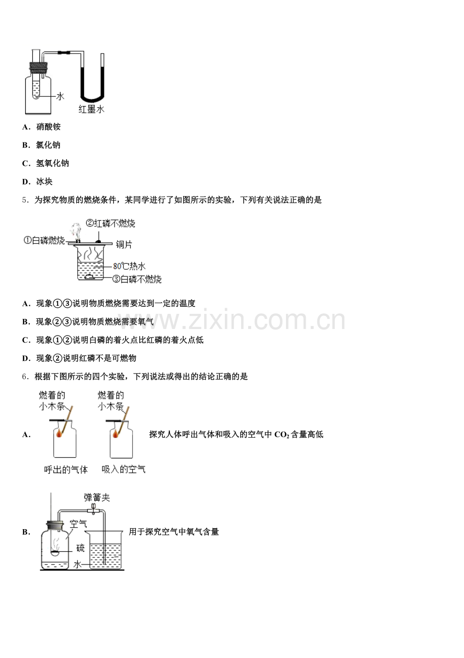 2024年湖北省武汉洪山区五校联考化学九上期末预测试题含解析.doc_第2页