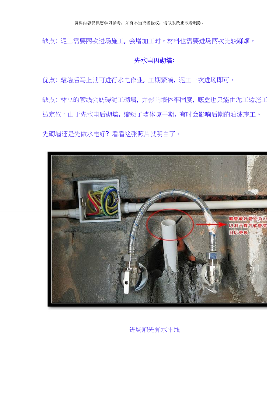 水电安装工程施工工程中注意事项模板.doc_第2页