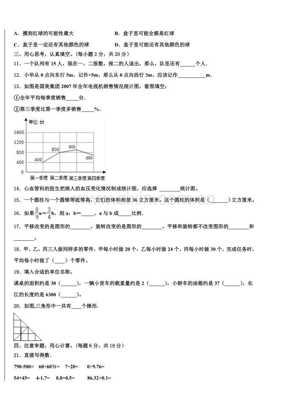 山东省菏泽市郓城县侯咽集镇2025届小升初总复习数学精练含解析.doc_第2页