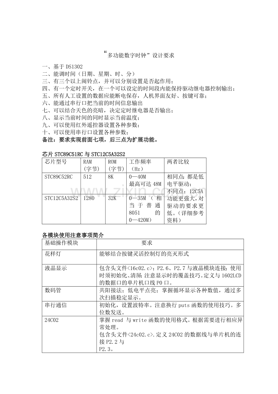 多功能数字时钟课程设计报告.doc_第2页