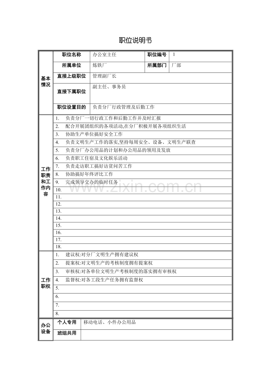 厂部办公室主任岗位职责.doc_第2页