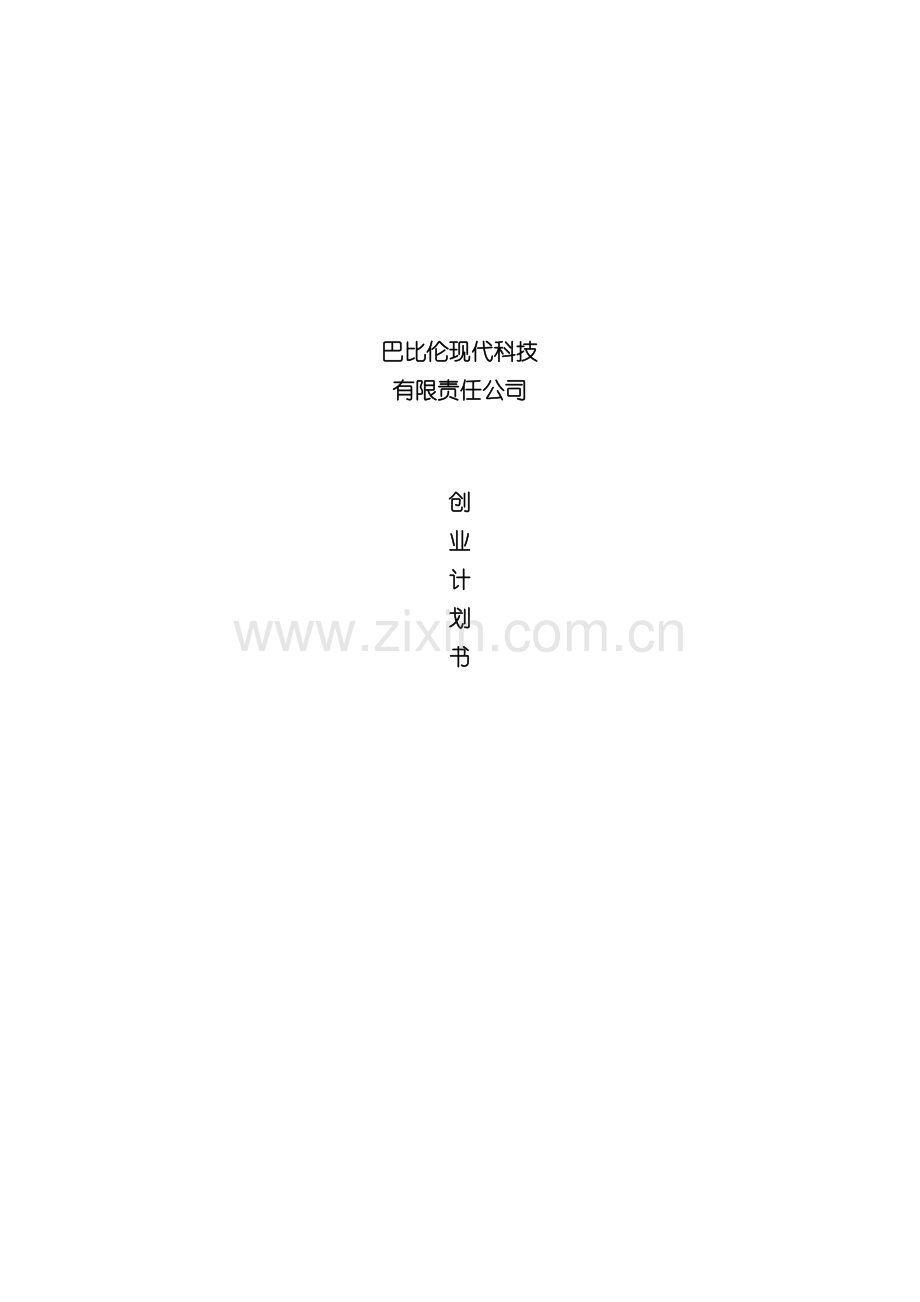 巴比伦现代科技有限责任公司创业计划书模板.doc_第2页