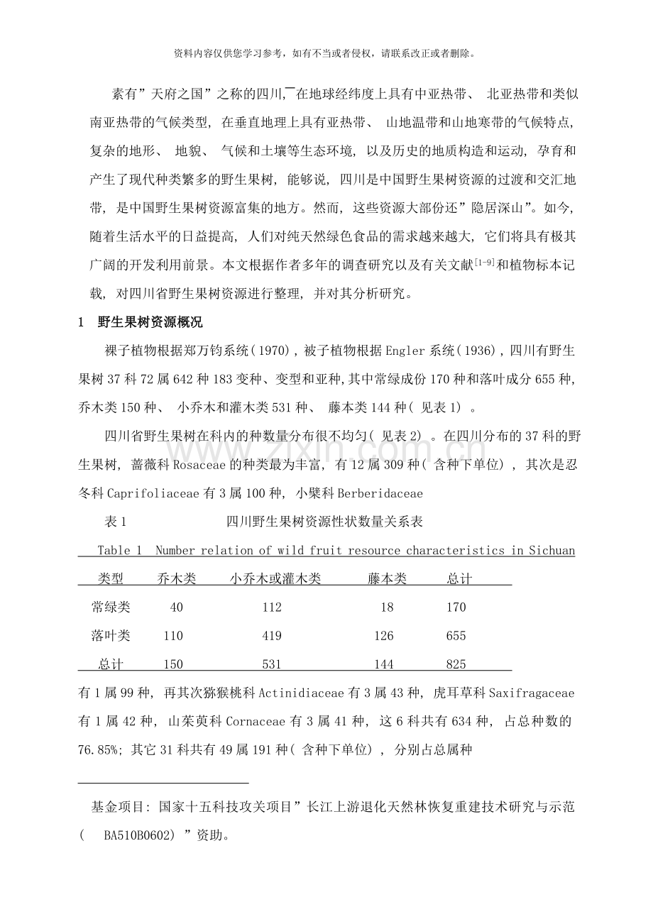 四川省野生果树资源及利用研究样本.doc_第2页