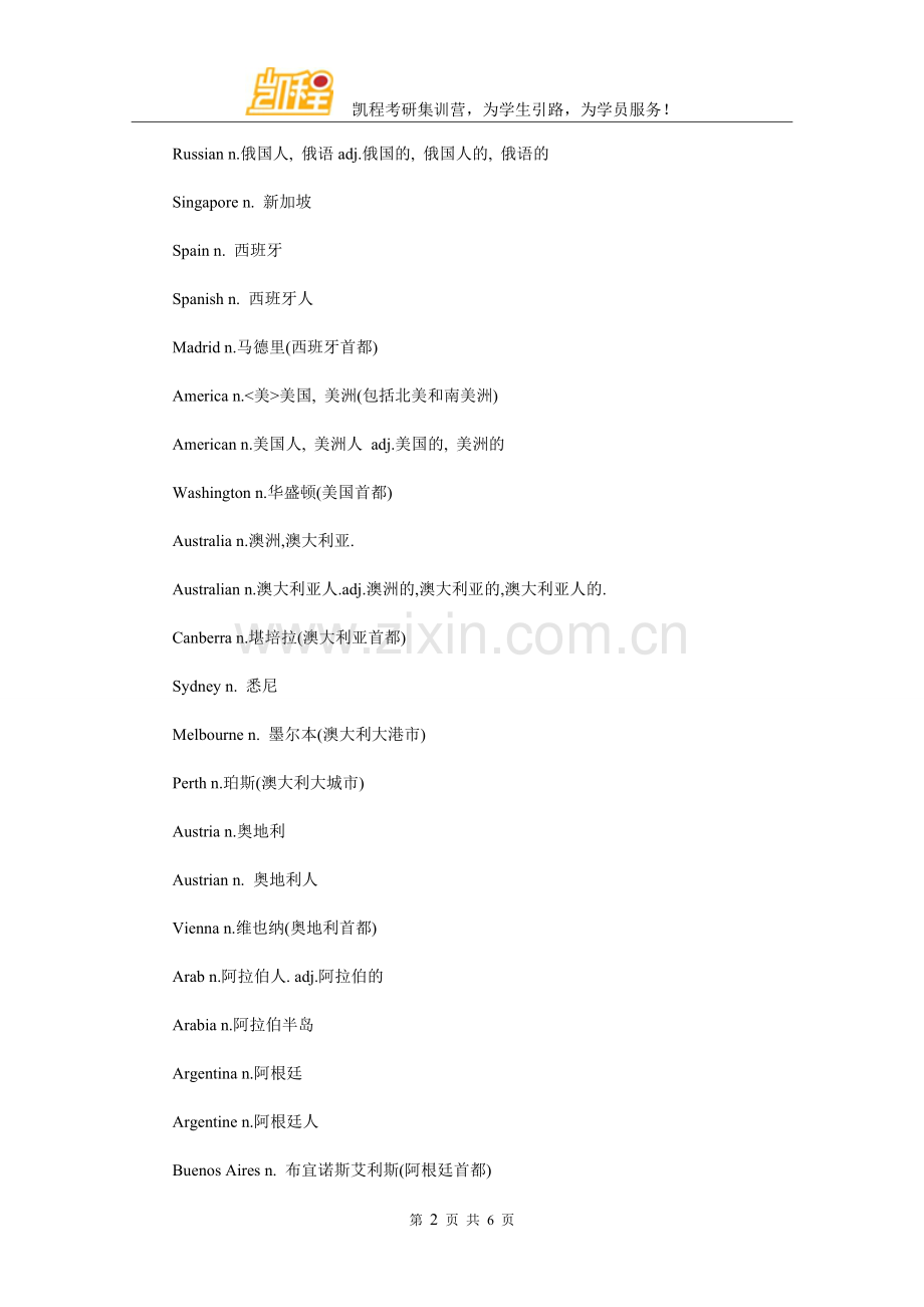 考研英语之常见国家和地名的专有名词.doc_第2页