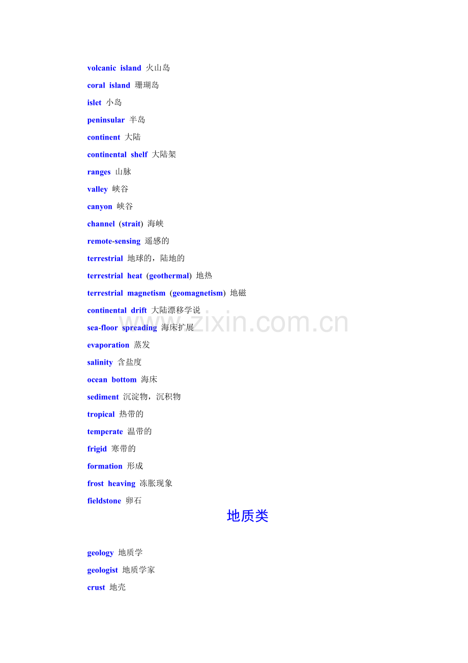 托福分类词汇--地理-地质-天文-生态等.doc_第2页