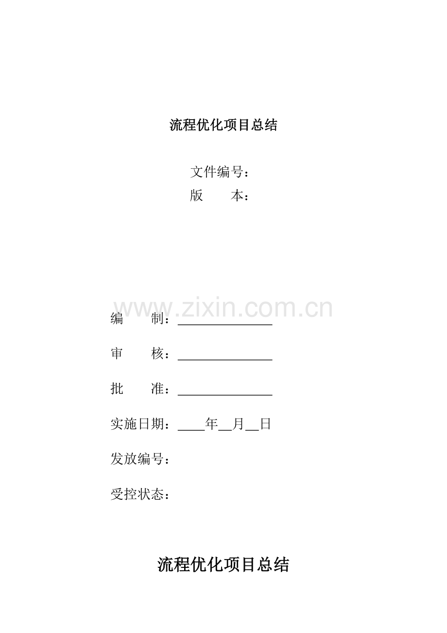 流程优化项目总结.doc_第1页