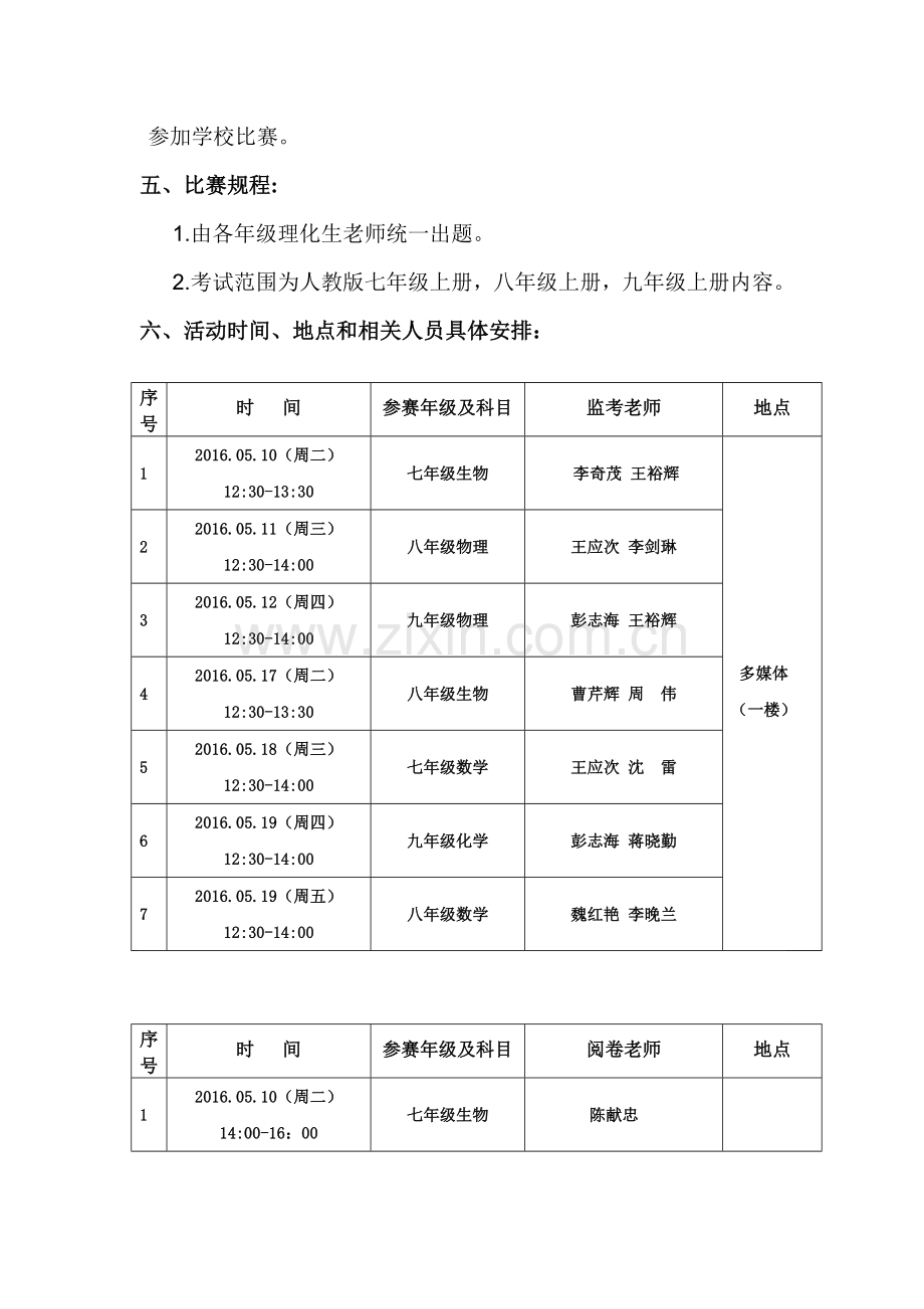 天堂中学数理化知识竞赛活动方案.doc_第2页
