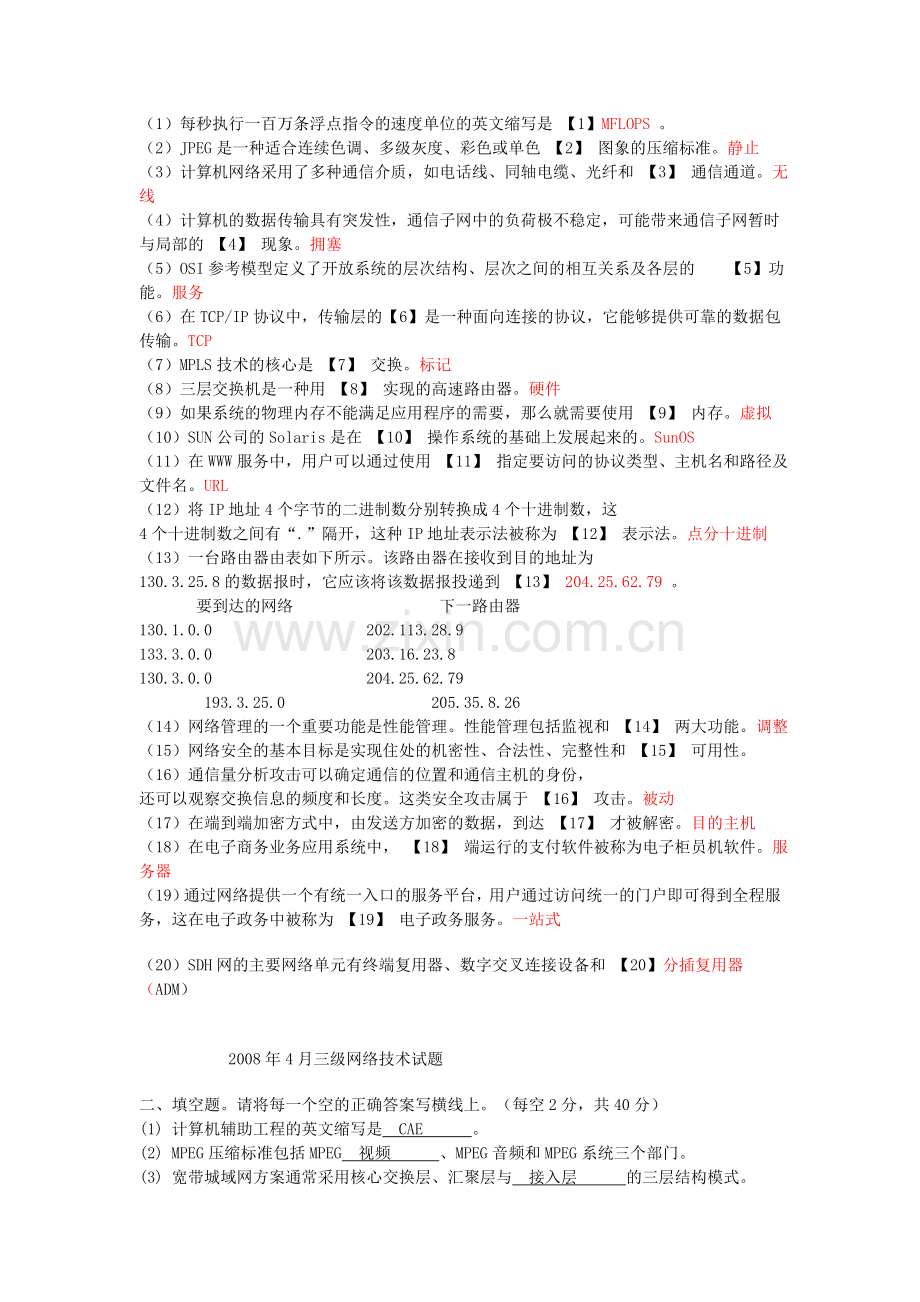 历年三级网络技术填空题.doc_第2页