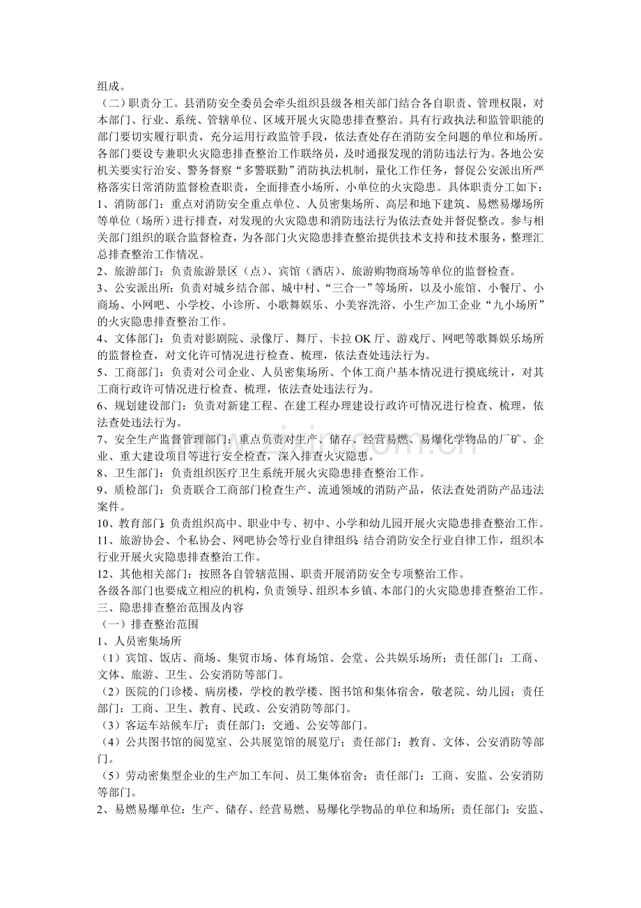 火灾隐患排查整治工作方案.doc_第2页