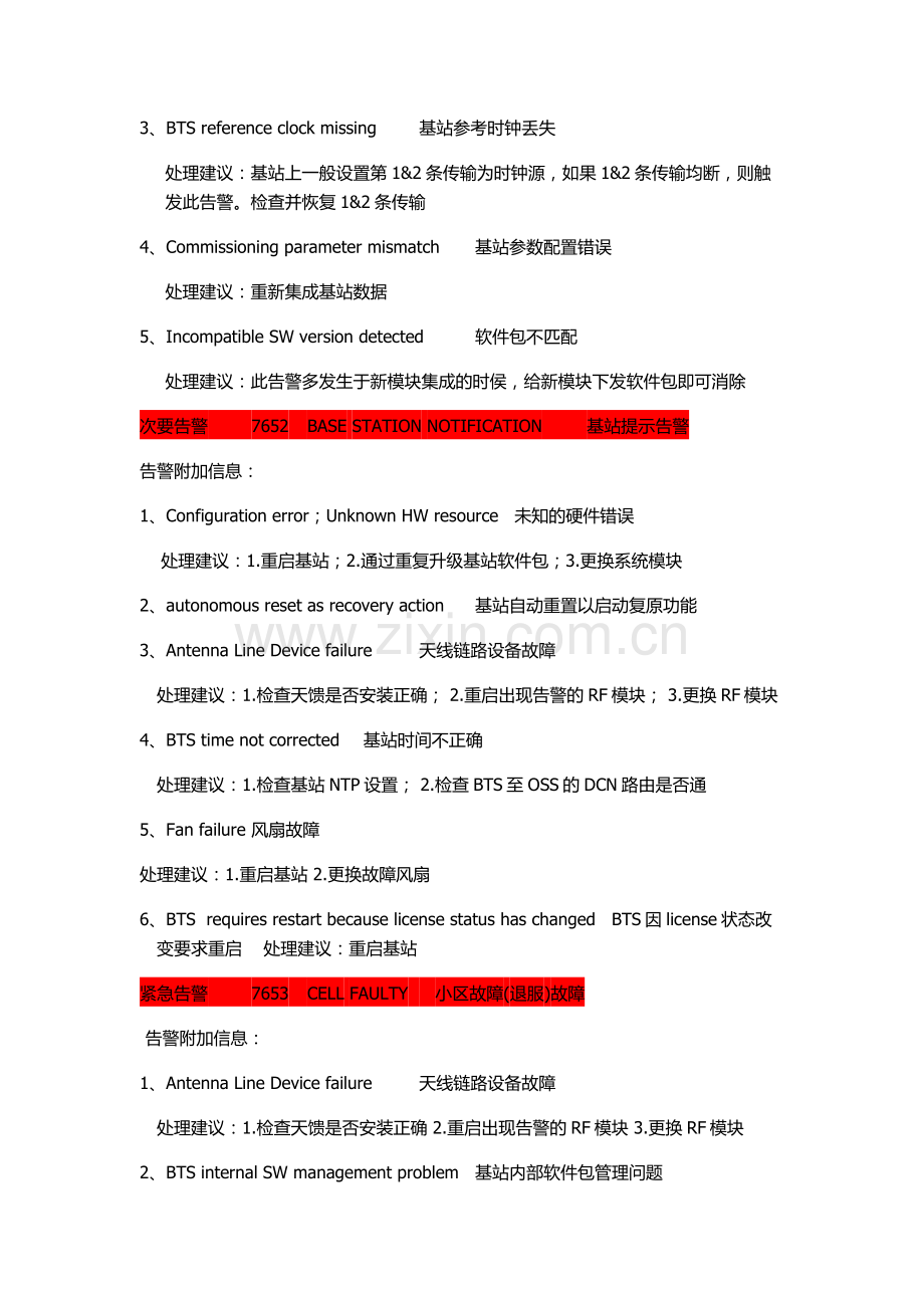 诺西-WCDMA基站常见告警及处理建议.docx_第2页