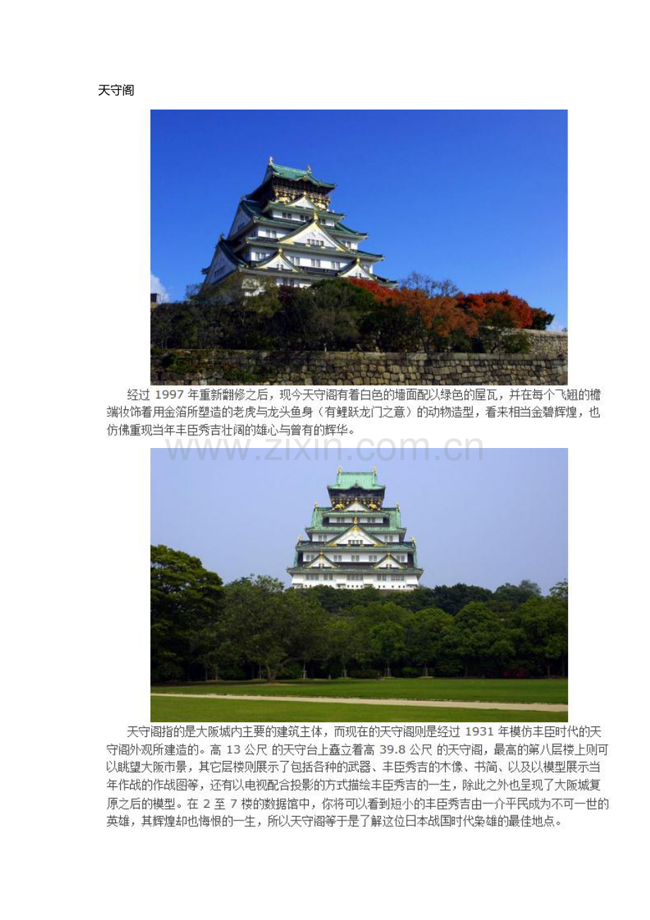 天守阁VS姬路城.doc_第1页