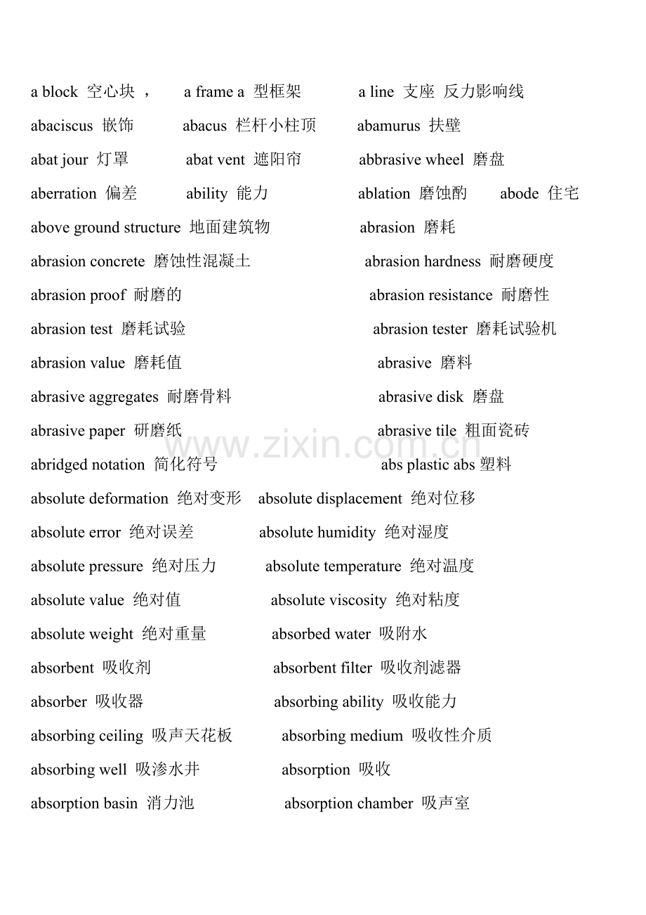 建筑工程词汇-英语类--提高你的工程英语词汇量.doc_第1页